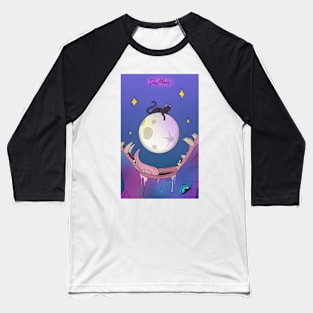 The Moon Tarot (back print) Baseball T-Shirt